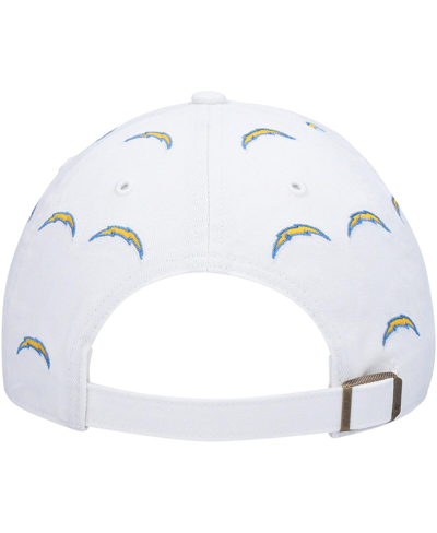 Shop 47 Brand Women's ' White Los Angeles Chargers Team Confetti Clean Up Adjustable Hat