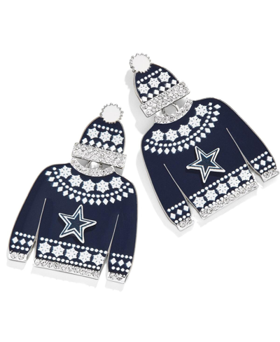 Shop Baublebar Women's  Dallas Cowboys Sweater Earrings In Navy