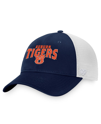 Top Of The World Navy Auburn Tigers Breakout Trucker Snapback Hat In Navy