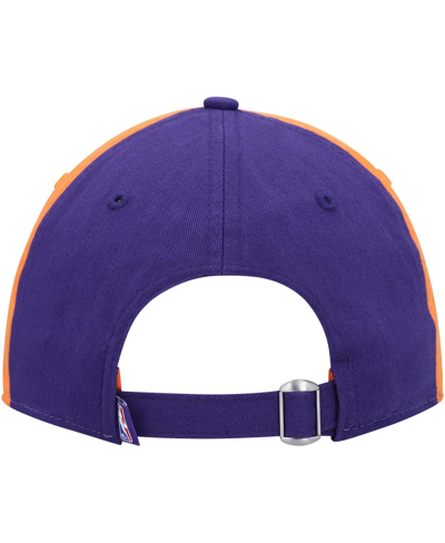 New Era Men's  White, Purple Phoenix Suns Back Half 9twenty Adjustable Hat In White,purple
