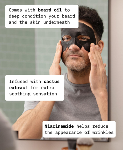 Cardon Bamboo Charcoal Mask + Beard Oil, 4-pk. In No Color