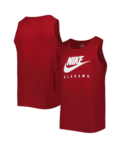 Shop Nike Men's  Crimson Alabama Crimson Tide Futura Performance Scoop Neck Tank Top