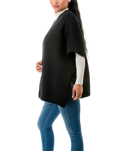 Marcus Adler Knit Topper Scarf In Black