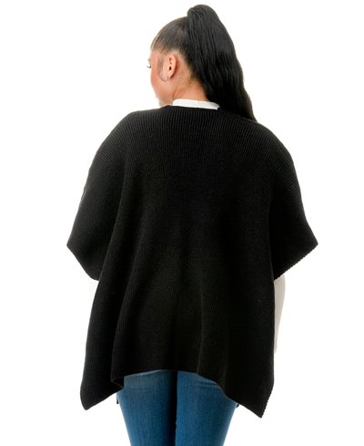 Marcus Adler Knit Topper Scarf In Black