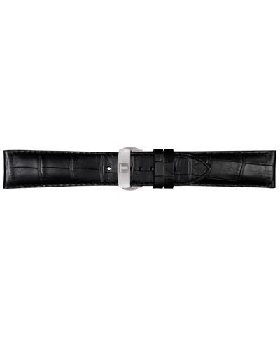 Shop Tissot Men's Swiss Automatic Luxury Powermatic 80 Black Leather Strap Watch 41mm