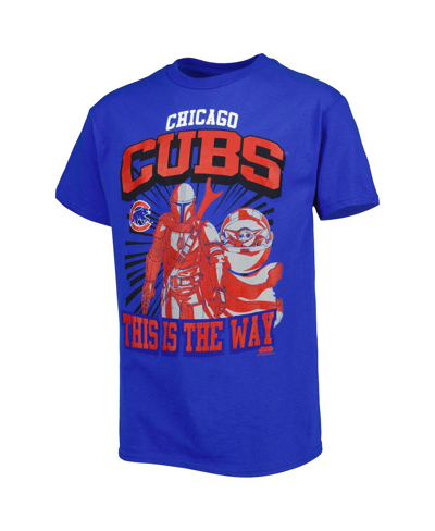 Shop Outerstuff Youth Boys Royal Chicago Cubs Star Wars This Is The Way T-shirt