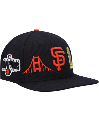 Shop Pro Standard Men's  Black San Francisco Giants Double City Pink Undervisor Snapback Hat