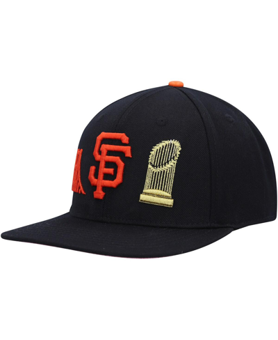 Shop Pro Standard Men's  Black San Francisco Giants Double City Pink Undervisor Snapback Hat