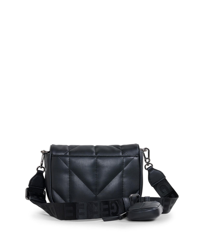 Karl Lagerfeld Voyage Nylon Messenger In Black,gunmetal