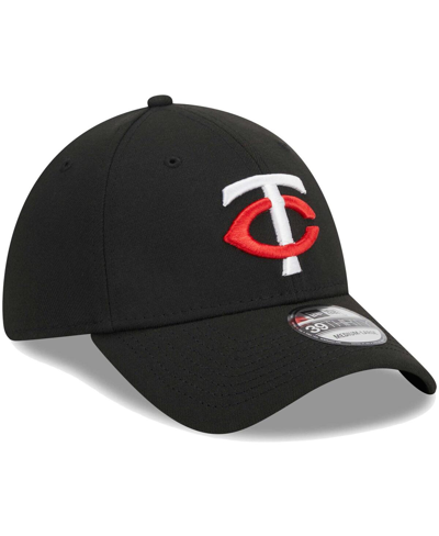 New Era Navy Minnesota Twins 2023 Team Classic Home 39thirty Flex Hat In Black