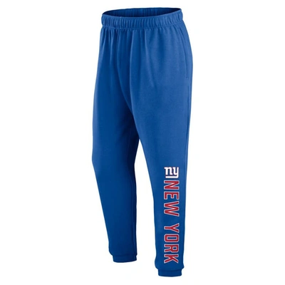 Shop Fanatics Branded Royal New York Giants Chop Block Fleece Sweatpants