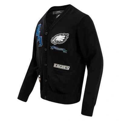 Shop Pro Standard Black Philadelphia Eagles Prep Button-up Cardigan Sweater