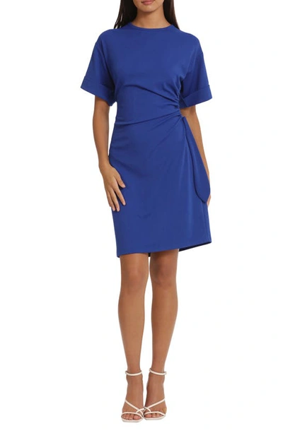 Shop Donna Morgan For Maggy Side Tie Dress In Blue