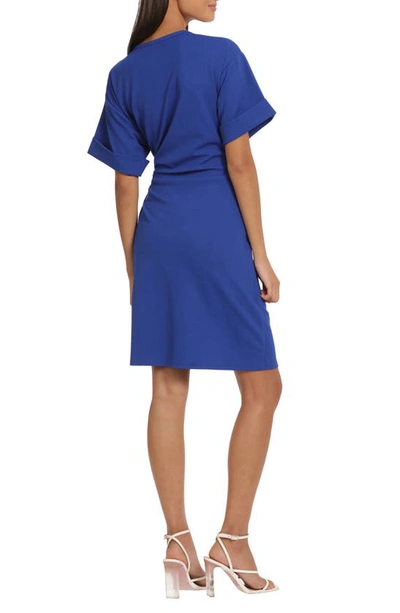 Shop Donna Morgan For Maggy Side Tie Dress In Blue