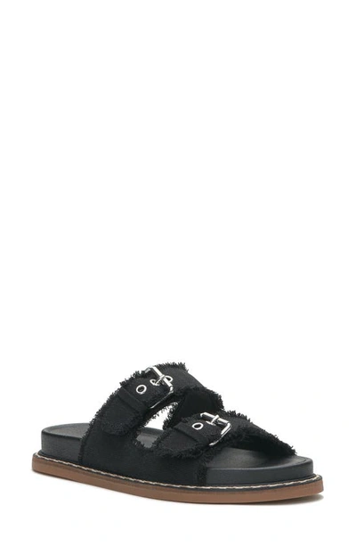 Shop Lucky Brand Alfie Double Strap Slide Sandal In Black