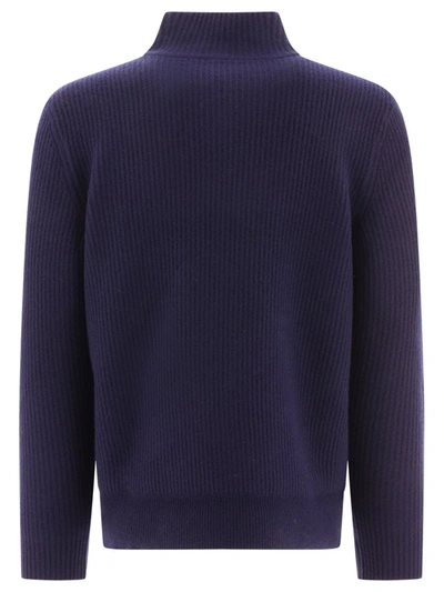 Shop Apc A.p.c. "alex" Sweater In Blue