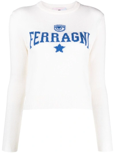 Shop Chiara Ferragni Sweaters In White