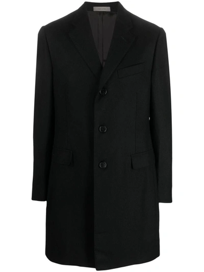 Shop Corneliani Coats In Black