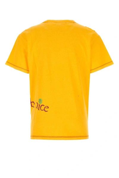Shop Erl T-shirt In Yellow