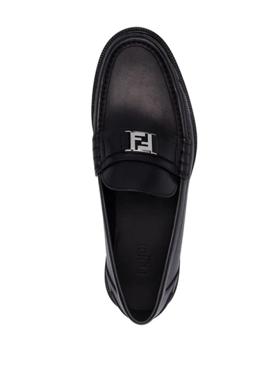 Shop Fendi Flat Shoes In Black