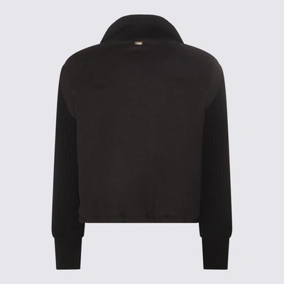 Shop Herno Black Silk And Cashmere Blend Down Jacket