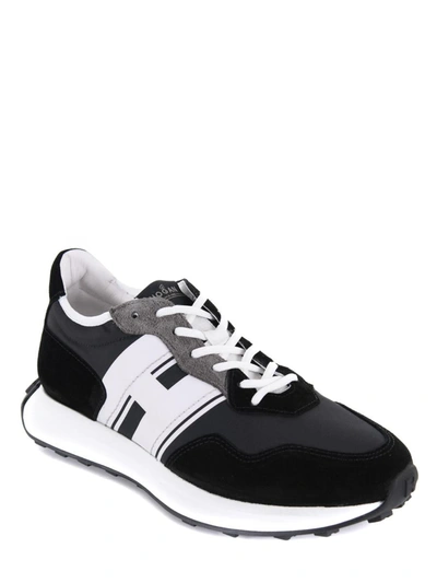 Hogan Low-top Sneakers H601 Suede In Black