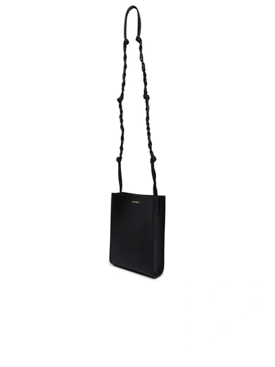 Shop Jil Sander Black Leather Small Tangle Crossbody Bag