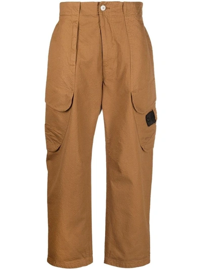 Shop Stone Island Shadow Project Pants In Brown