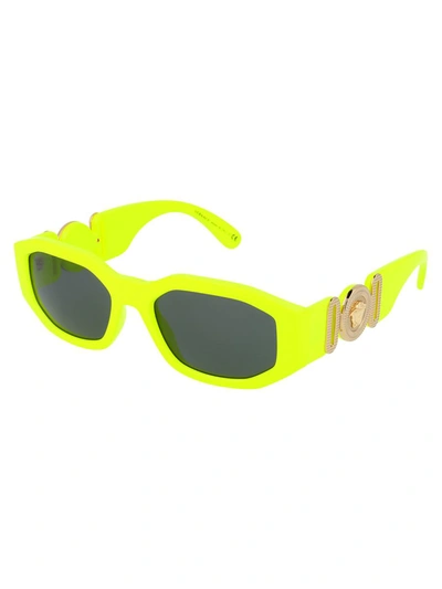 Shop Versace Sunglasses In 532187 Yellow Fluo