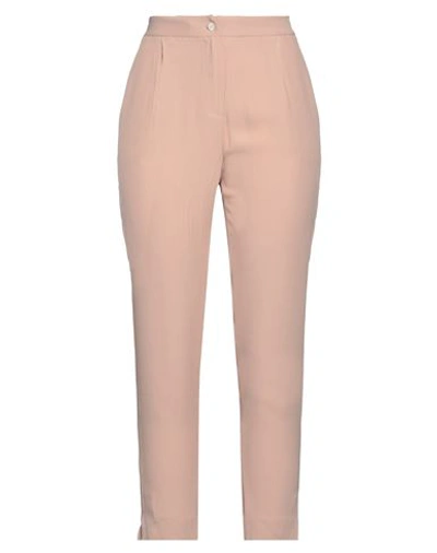 Shop Liu •jo Woman Pants Blush Size 8 Viscose In Pink