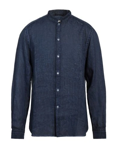 Shop Ploumanac'h Man Shirt Midnight Blue Size 17 ½ Linen
