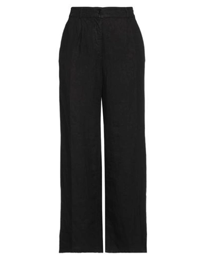Shop Aspesi Woman Pants Black Size 10 Linen