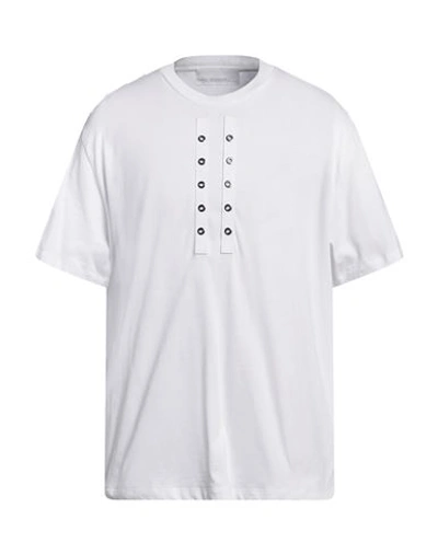 Neil Barrett Man T-shirt White Size Xl Cotton In White