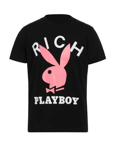 Shop John Richmond X Playboy Man T-shirt Black Size Xl Cotton