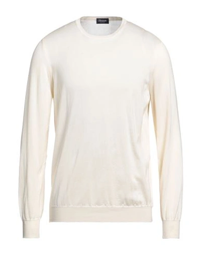 Shop Drumohr Man Sweater Off White Size 46 Cotton