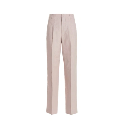 Shop 's Max Mara Carina Linen Pants In Pink
