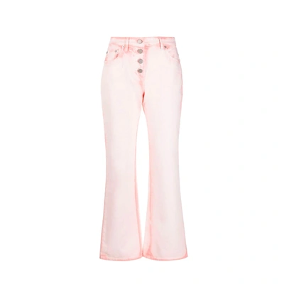 Shop Alberta Ferretti Acid-wash Bootcut Jeans In Pink