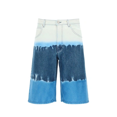 Shop Alberta Ferretti Denim Shorts In Blue