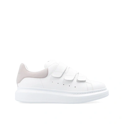 Shop Alexander Mcqueen Larry Velcro Strap Sneakers In White