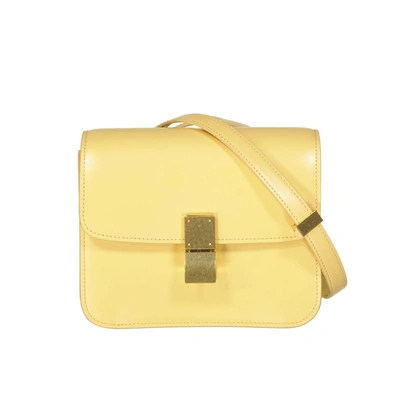 Shop Celine Teen Classic Bag In Yellow