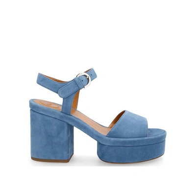 Shop Chloé Platform Sandals In Blue