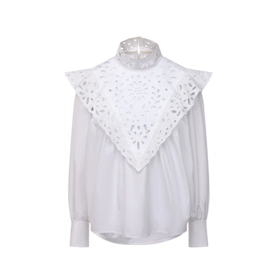 Shop Chloé Sangallo Lace Blouse In White