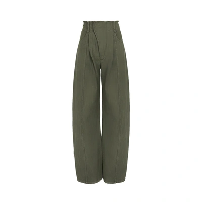 Shop Chloé Wide-leg Pants In Green