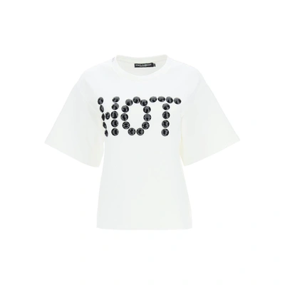 Shop Dolce & Gabbana Hot T-shirt In White