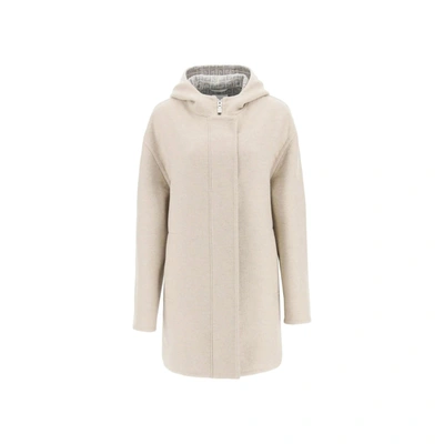 Shop Givenchy Duffle Wool Coat In Beige