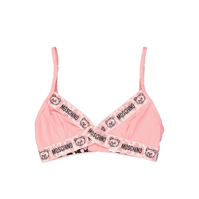 Shop Moschino Underwear Triangle Bra In Pink