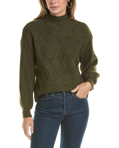 Shop Oat New York Mock Neck Sweater In Green