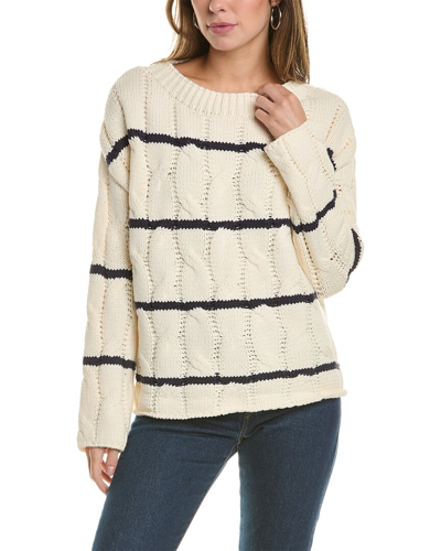 Shop Oat New York Cable Sweater In White