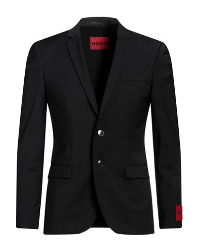 Shop Hugo Man Blazer Black Size 38 Virgin Wool, Polyester, Elastane