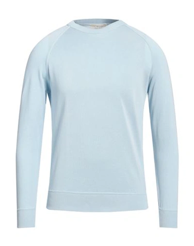 Shop Filippo De Laurentiis Man Sweater Sky Blue Size 46 Cotton